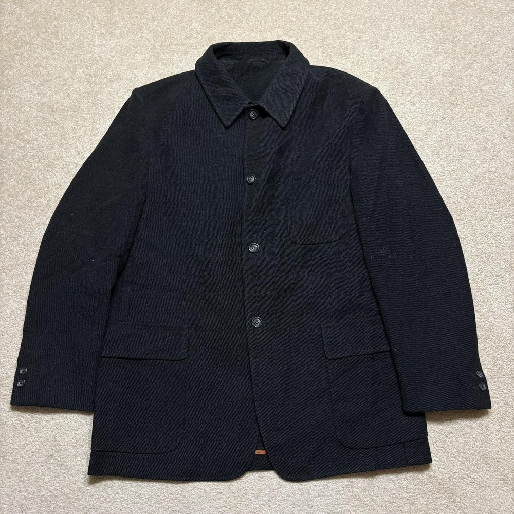 Reporter Italy Jacket Mens 54 Black Cotton‎ Blend Sportscoat Blazer Workwear